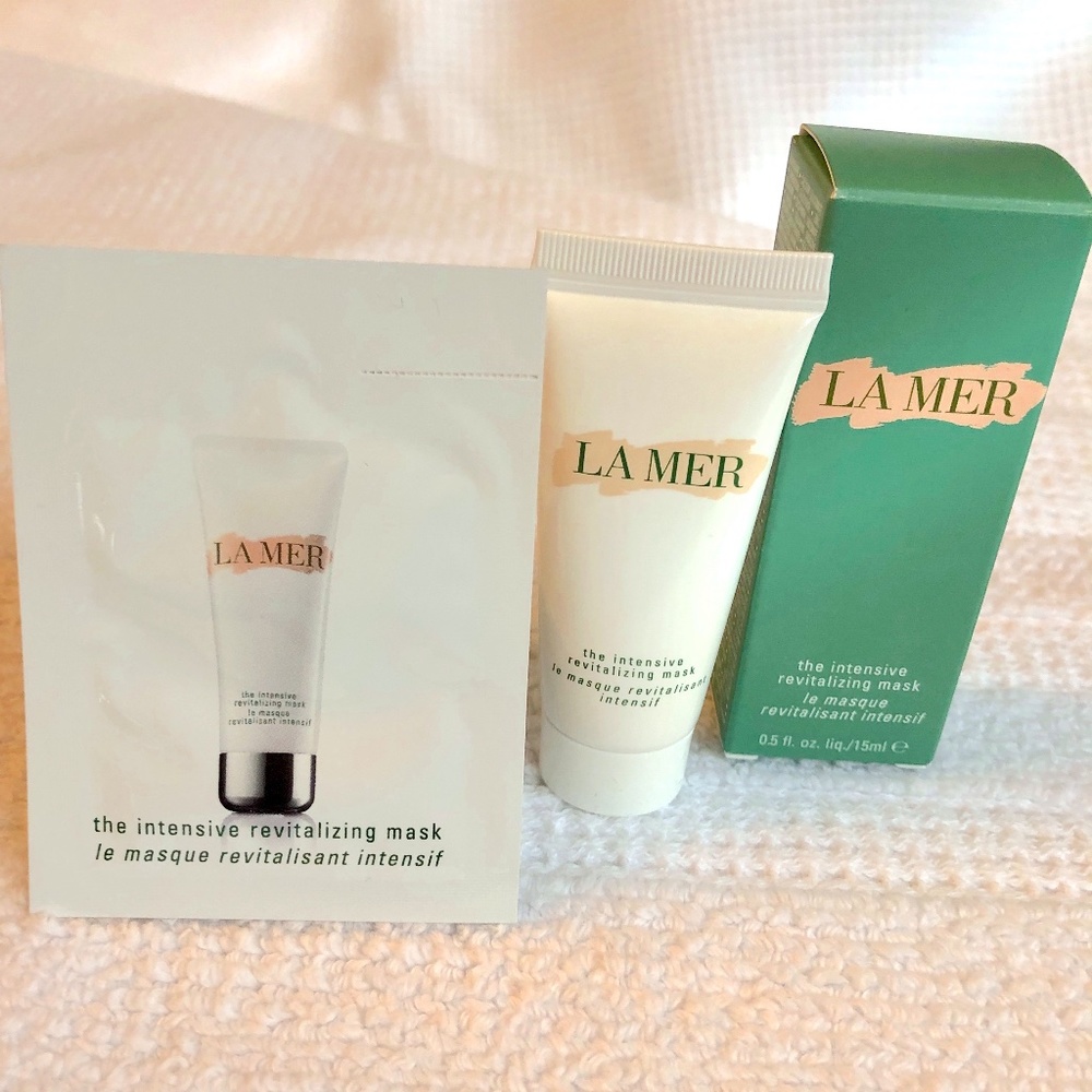 LA MER .5 OZ intensive revitalizing mask travel size and sample pack